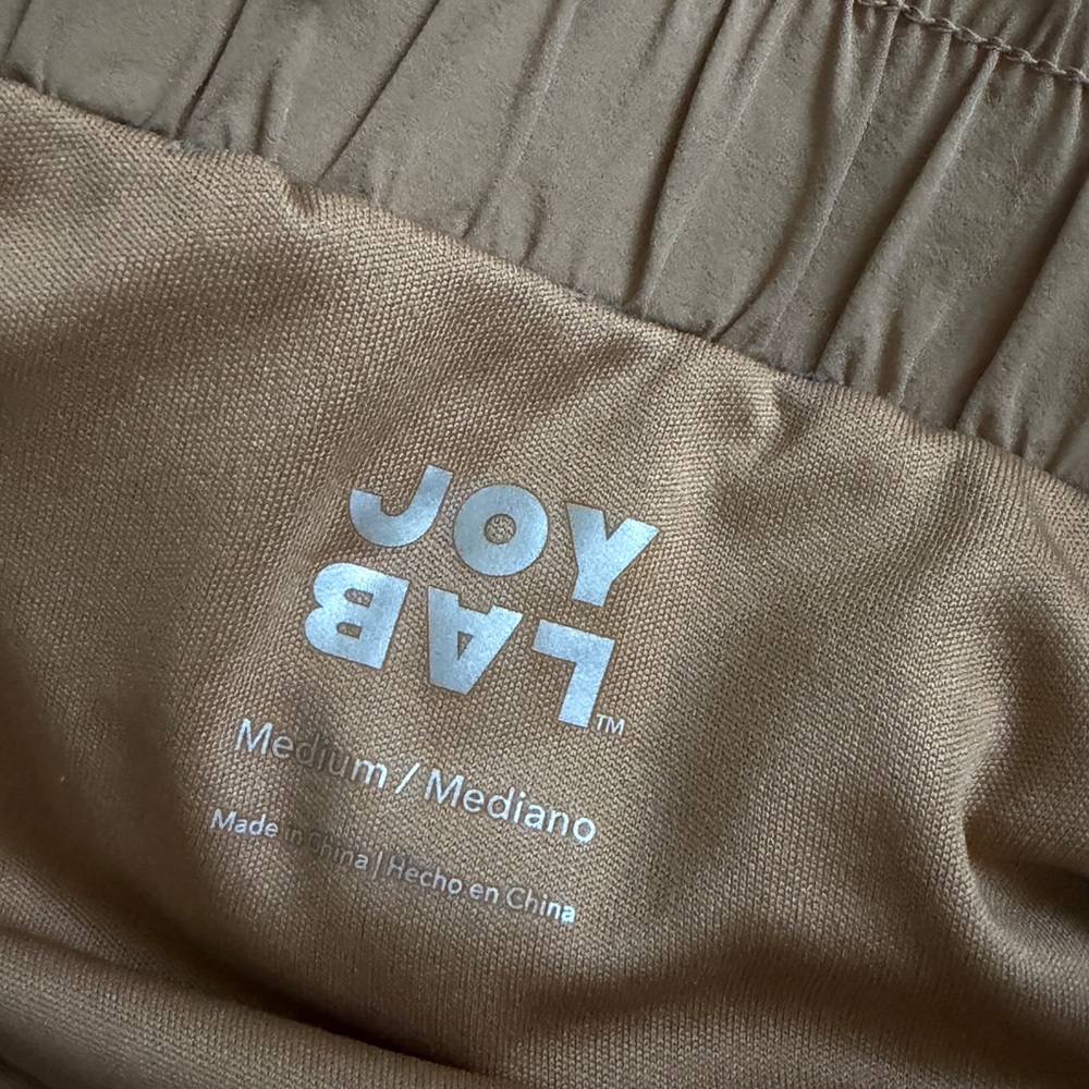 JoyLab High Waist Shorts - Tan & Bright Blue Size Medium - Picture 6 of 7